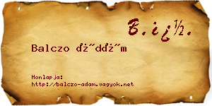 Balczo Ádám névjegykártya