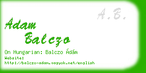 adam balczo business card